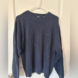 Izod Dark Blue Cotton Sweater, Vintage